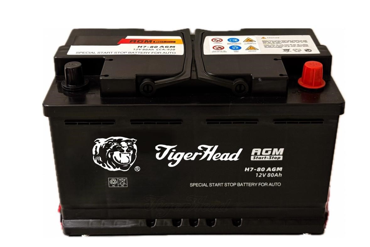 بطاريات Tiger Head H7-80 AGM Start-Stop